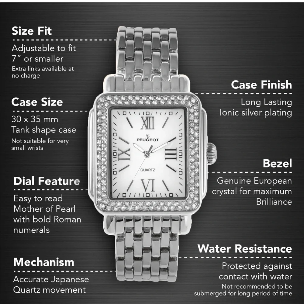 Peugeot Silver Bracelet Watch - Like New - Picture 3 of 7